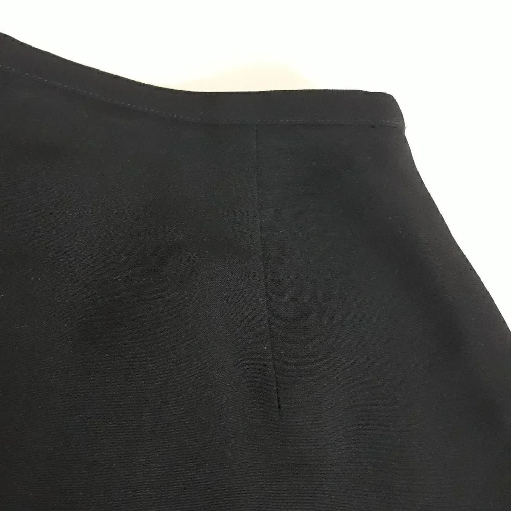 LK Bennett Black Crepe Mini Pencil Skirt Sz 8 (IT 44)